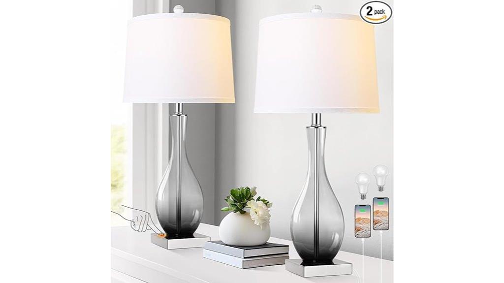 dual touch control table lamps
