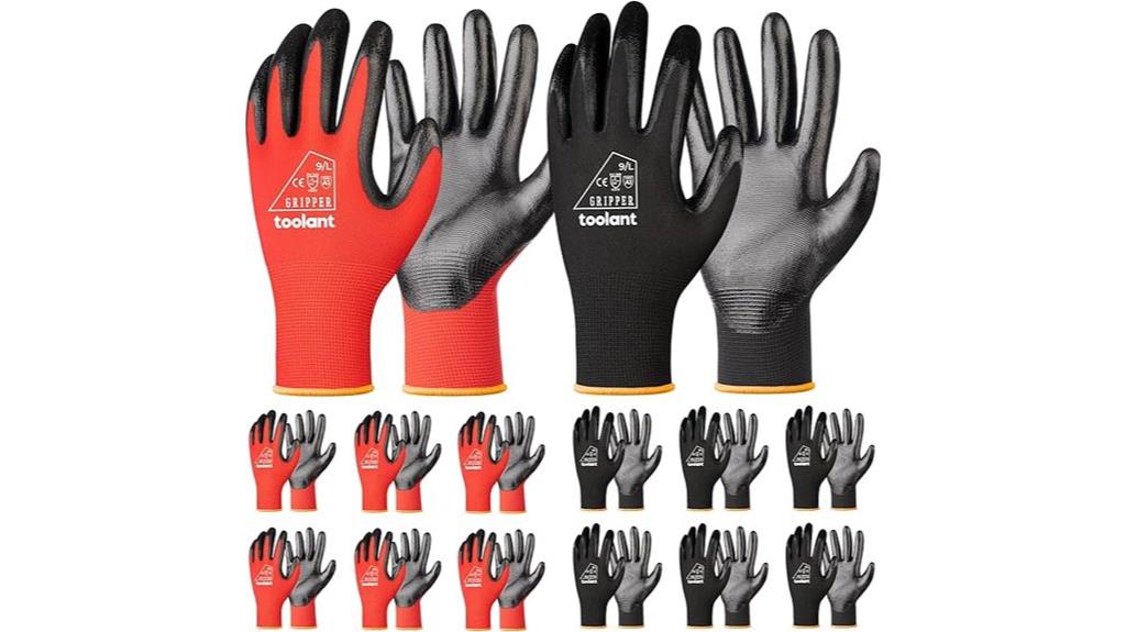 durable nitrile coated gloves