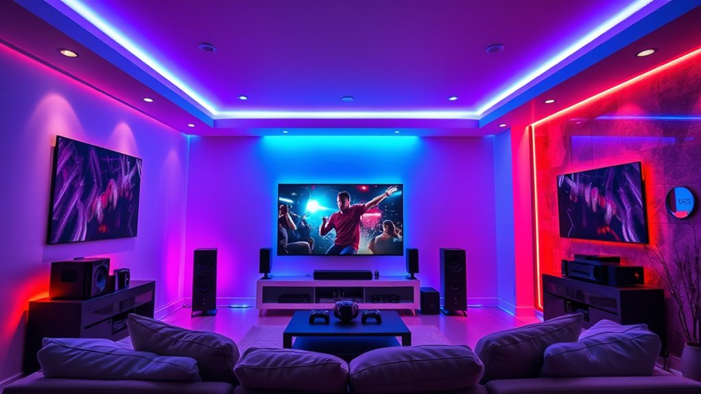 dynamic lighting synchronized entertainment