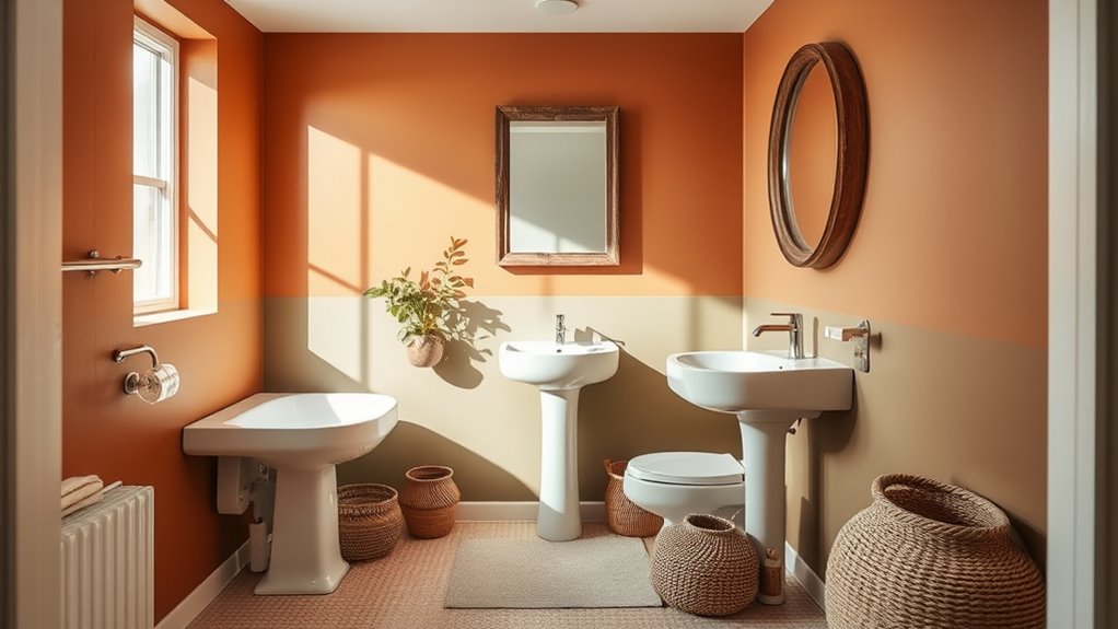 earthy calming bathroom palette