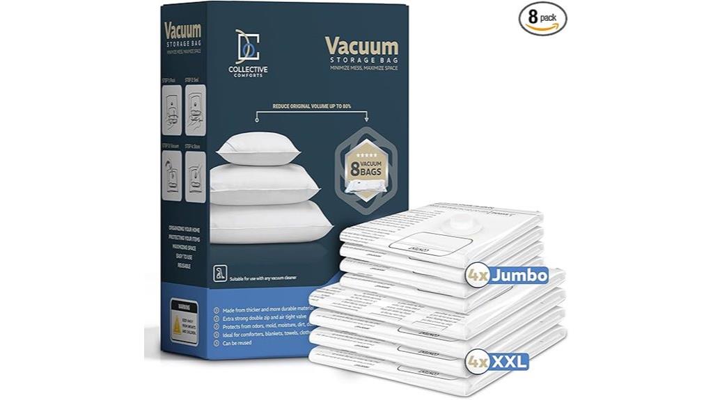 eight large storage bags