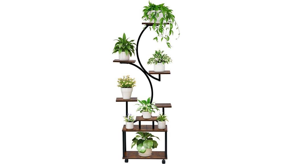 eight tier indoor plant shelf