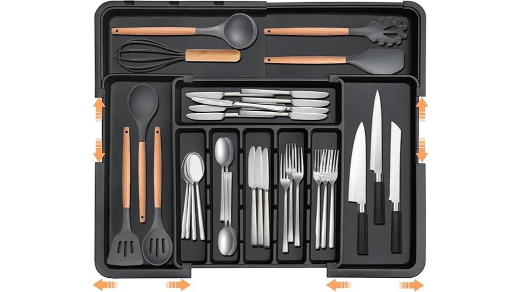 expandable utensil drawer divider