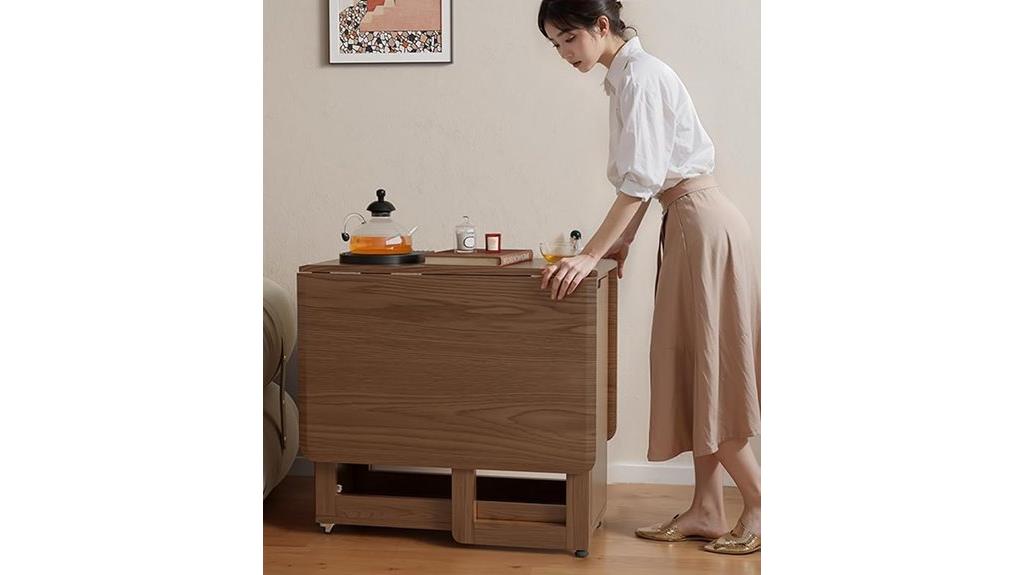 extendable wooden dining set