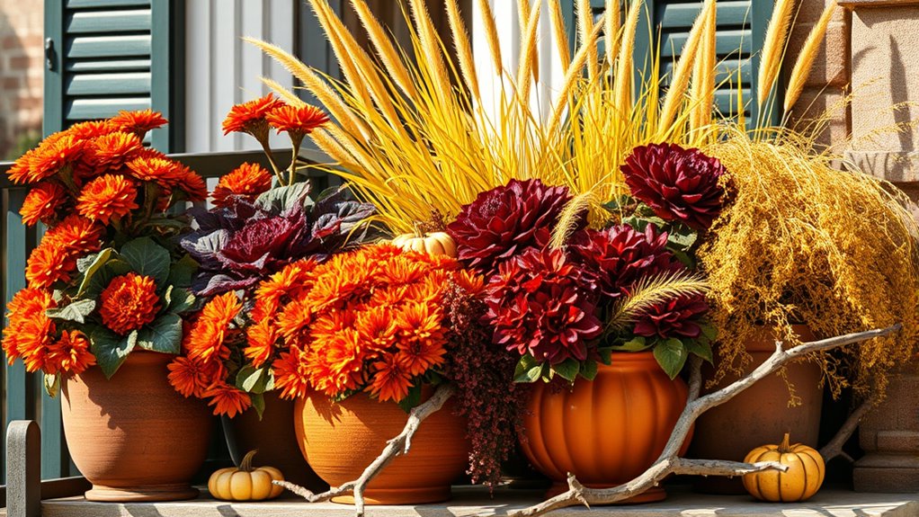 fall foliage texture layering