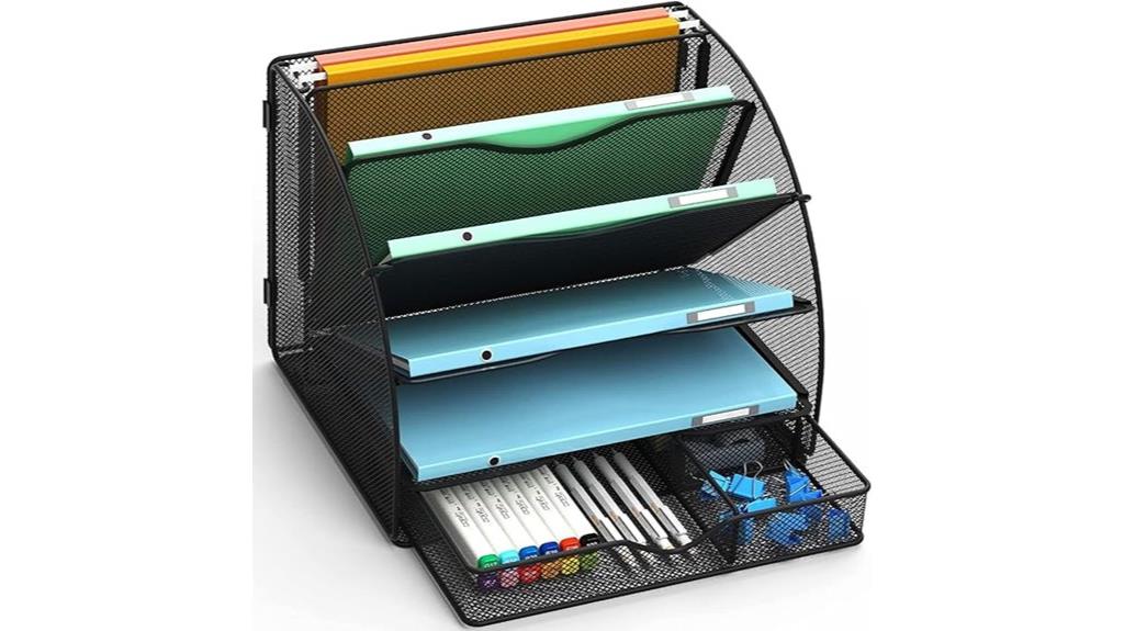 fan shaped multi tier organizer
