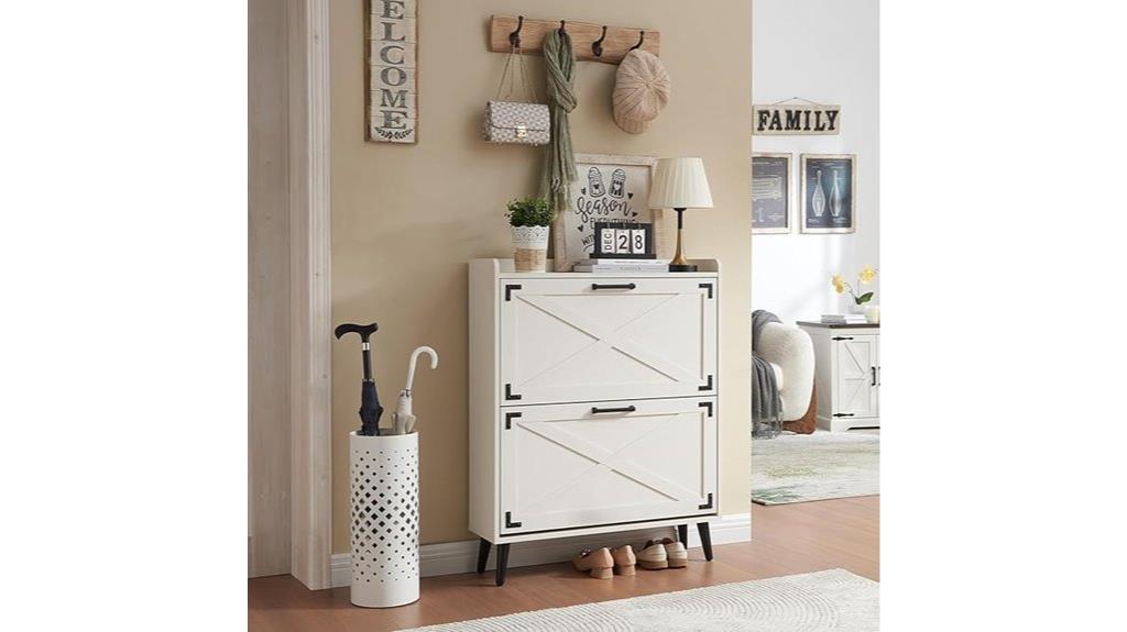 farmhouse shoe cabinet design
