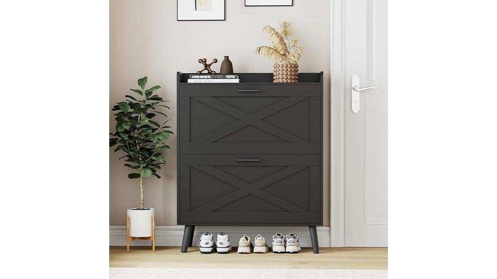 farmhouse shoe cabinet design