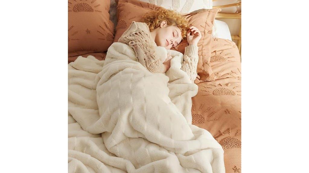 faux fur ivory blanket