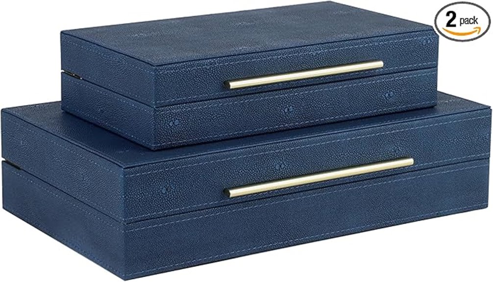 faux leather decorative storage