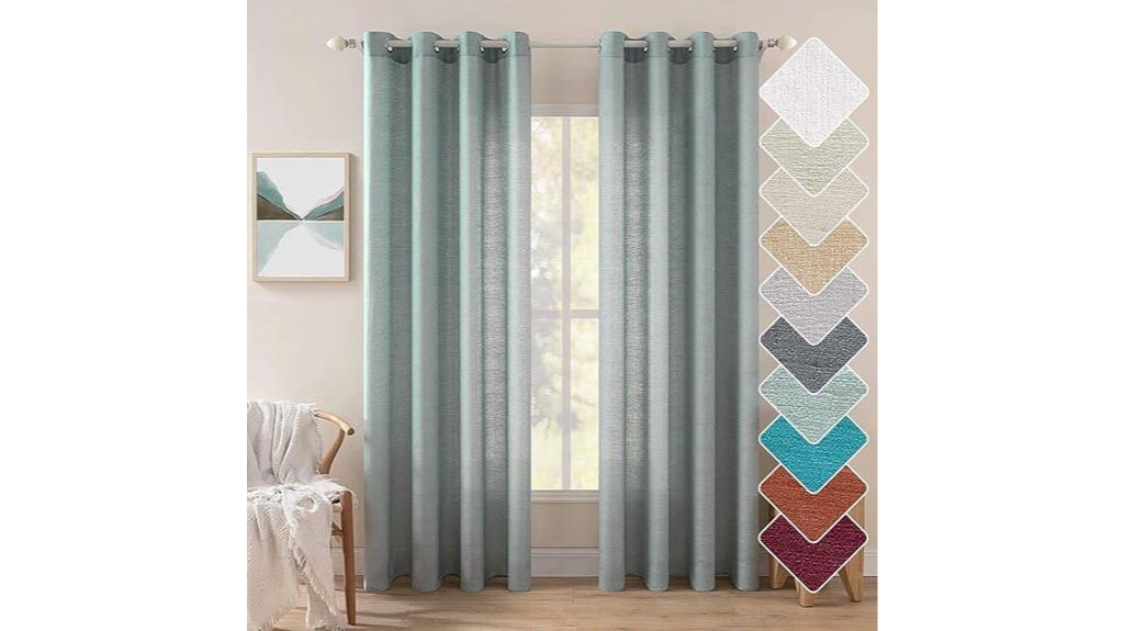 faux linen curtain panels