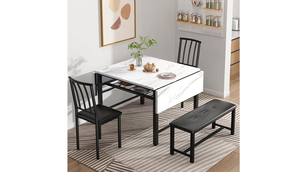 faux marble dining set