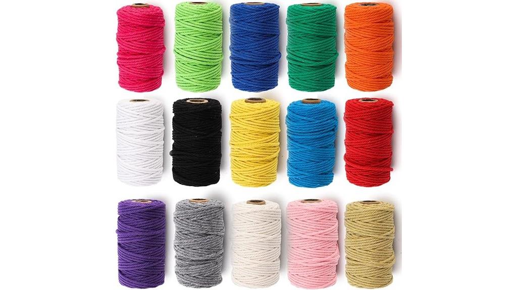 fifteen color macrame set