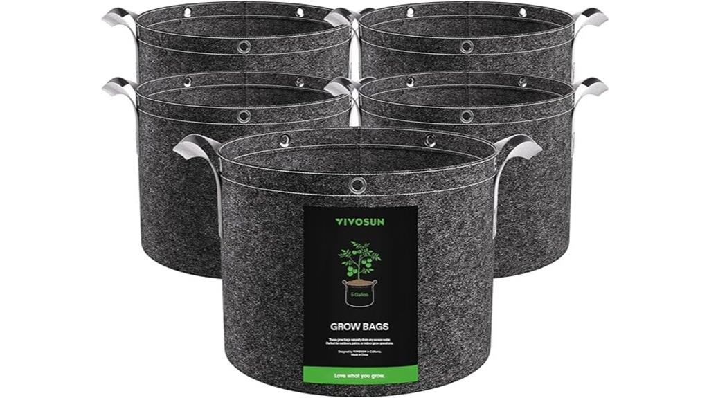 five gallon grow bag set