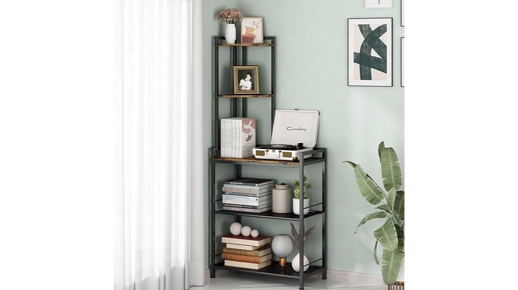 five tier corner shelving
