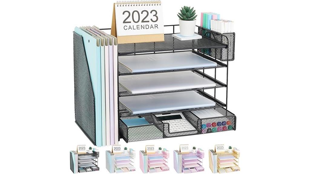 five tier paper organizer
