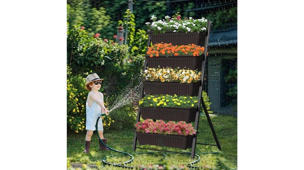five tier vertical garden planter