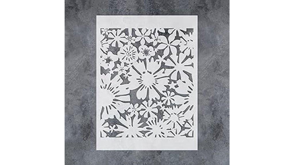 floral fireworks wall stencils
