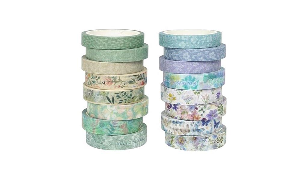 floral washi tape set