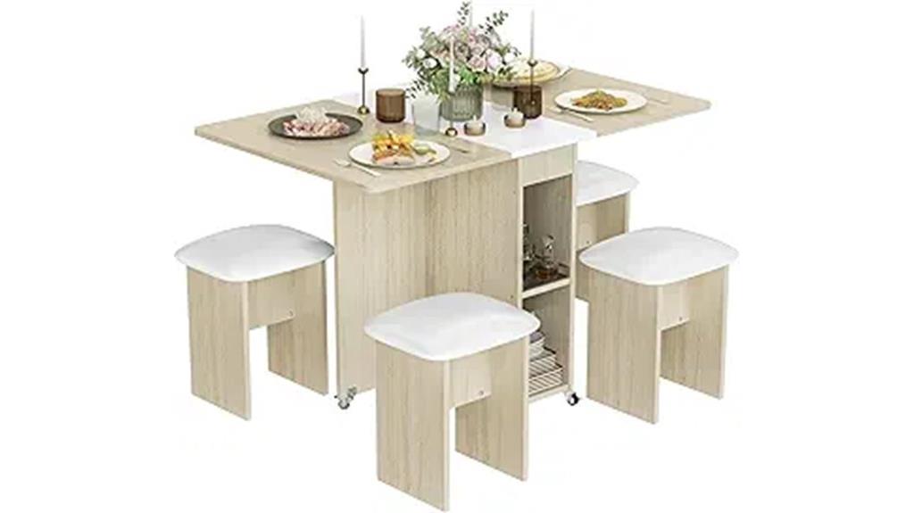 folding dining table set