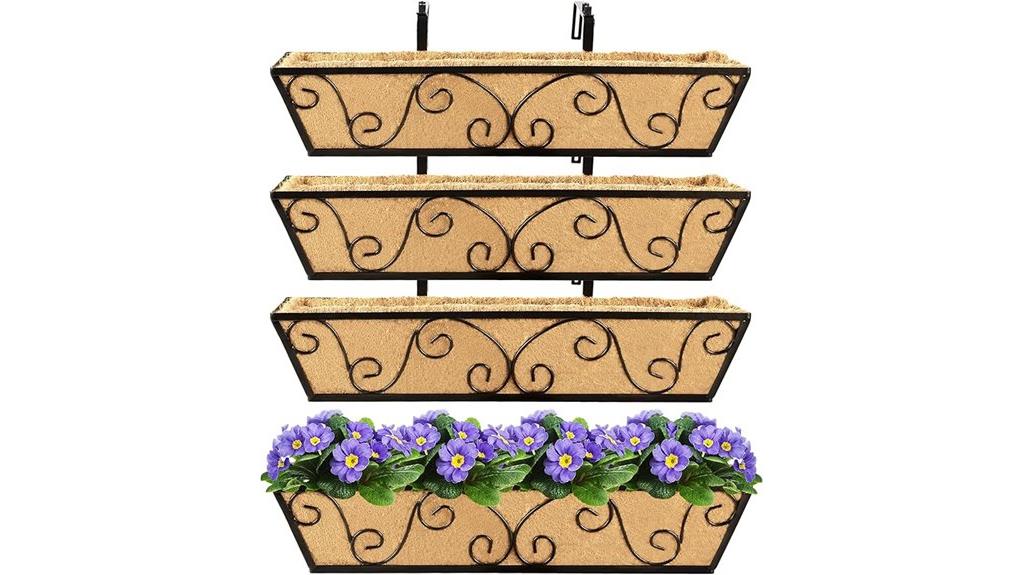 four 24 inch window planters