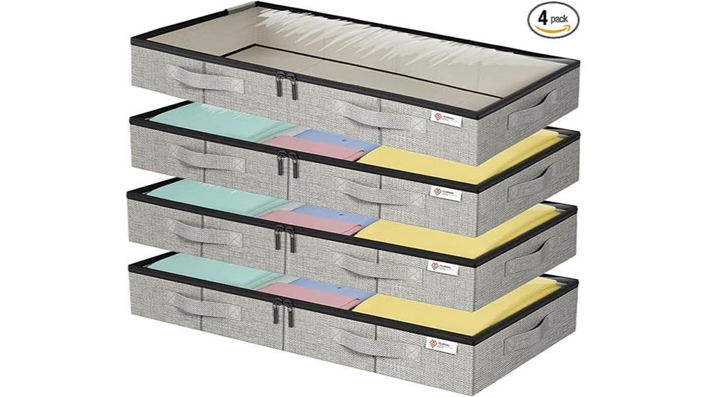 four inch under bed containers