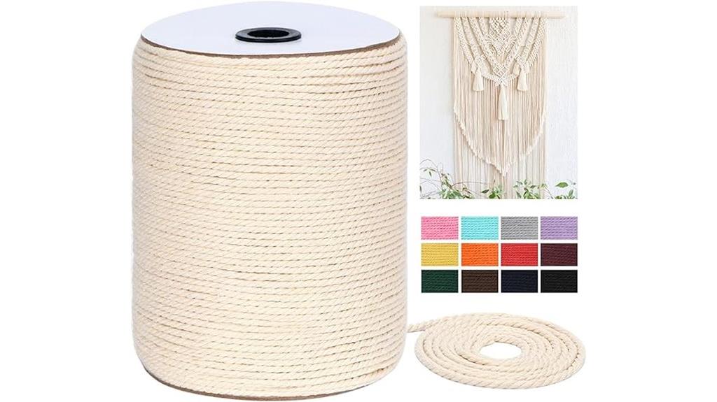four millimeter cotton cord