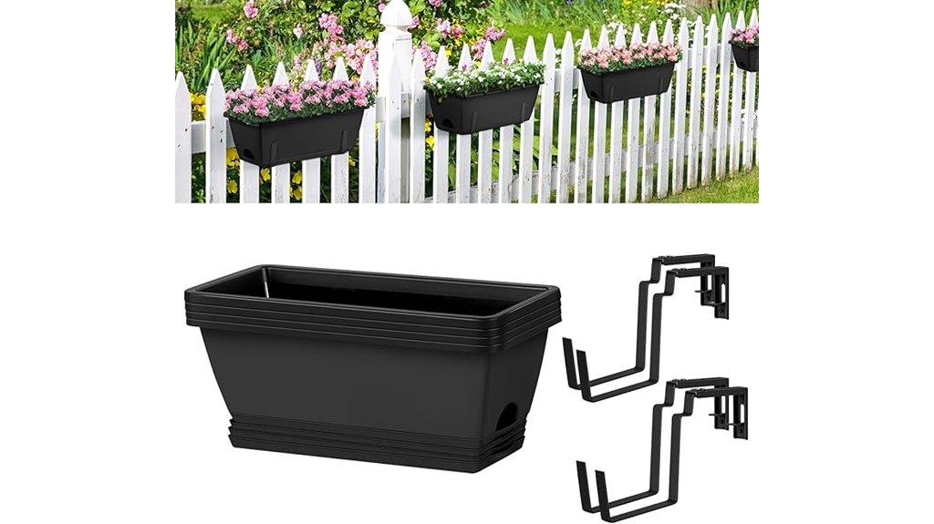 four pack window box planters
