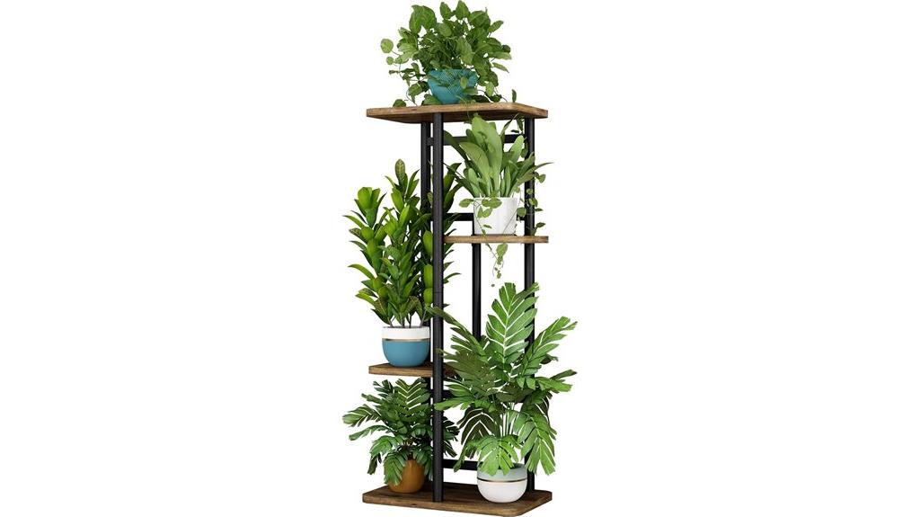 four tier indoor plant stand