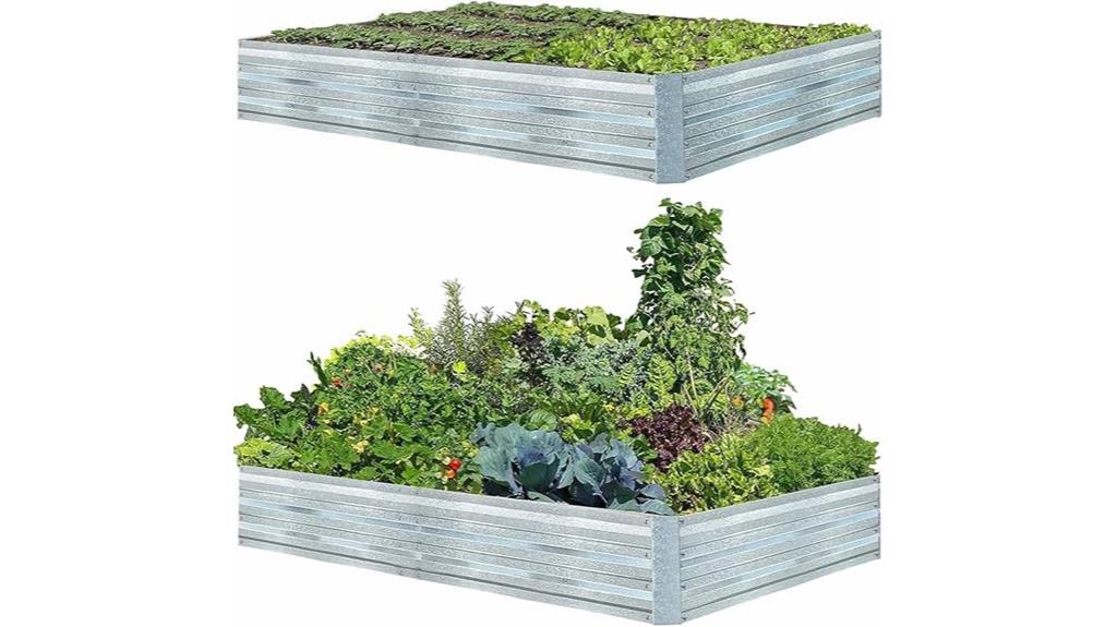 galvanized 8x4x1 ft beds