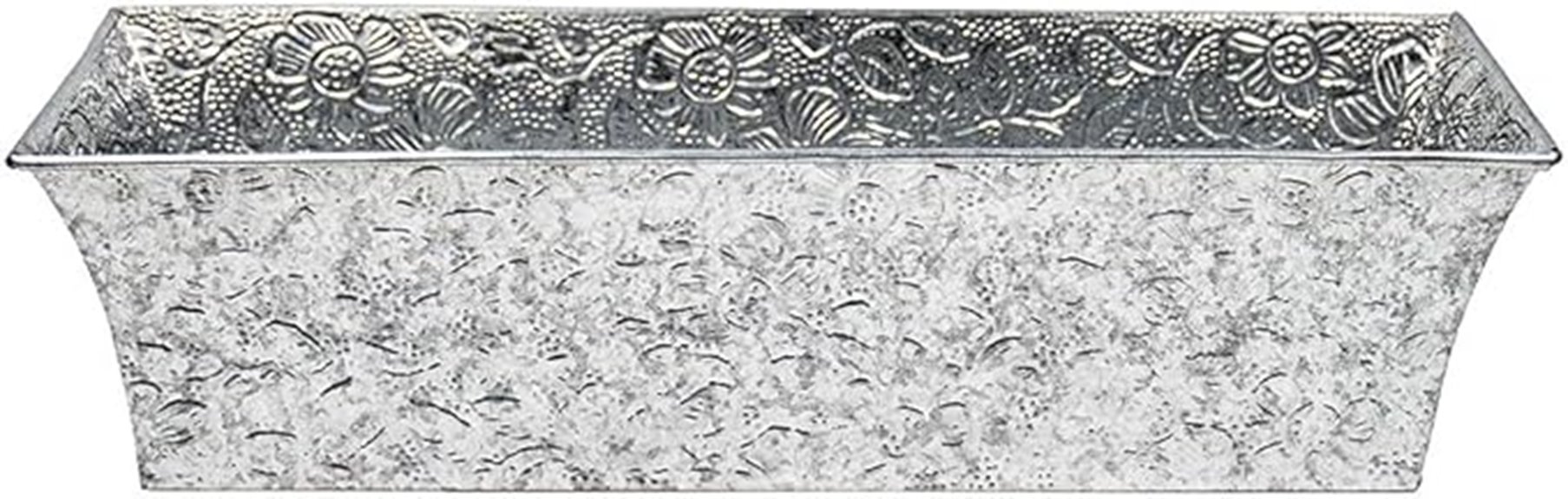galvanized flower window box