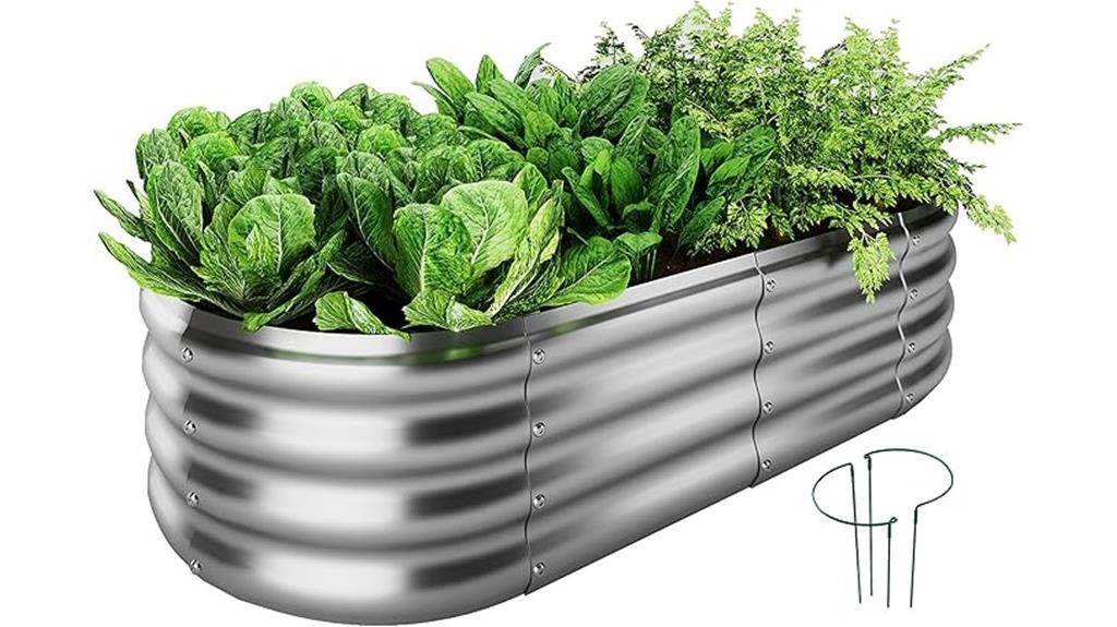 galvanized metal raised bed