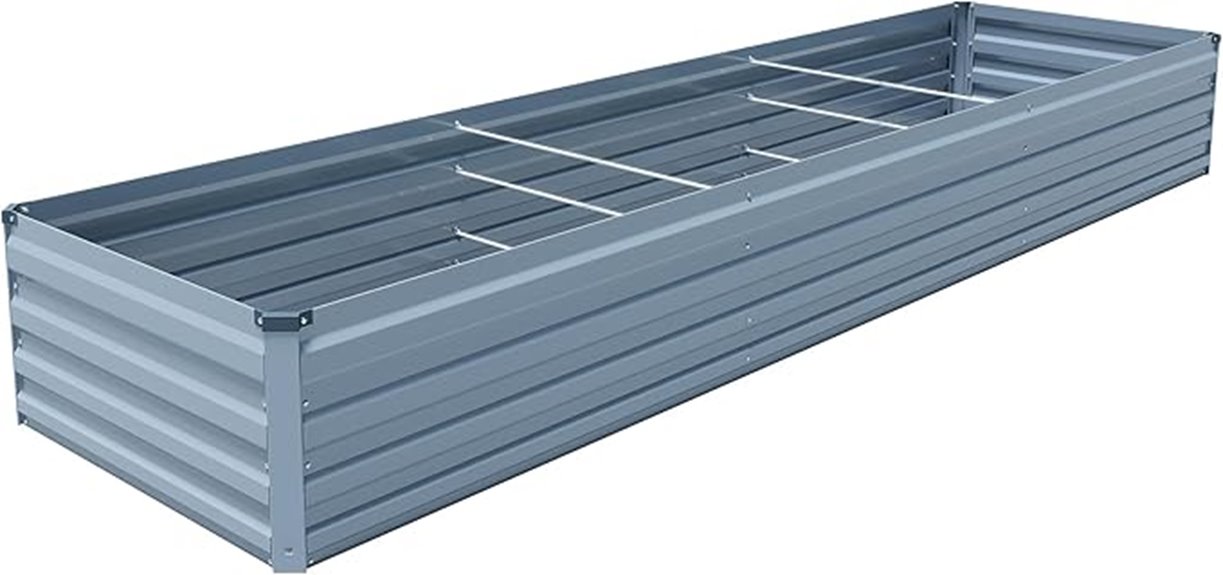 galvanized outdoor garden bed
