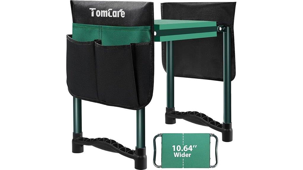 garden kneeler with tool pouches