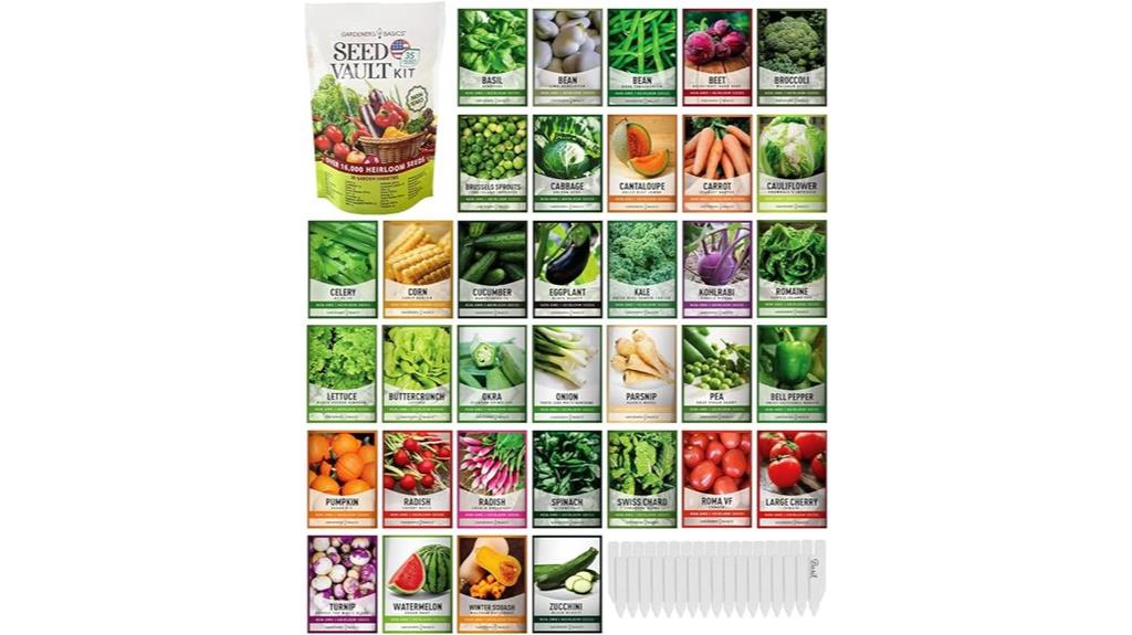 gardening kit with vegetable seeds