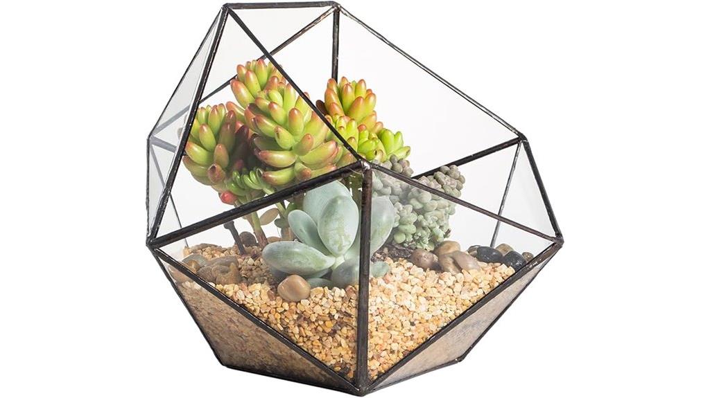 geometric glass bowl planter