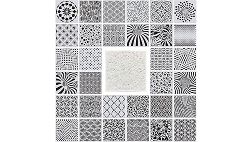 geometric stencils crafting pack