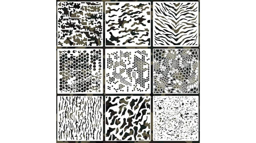 giantree 9 piece camo stencil