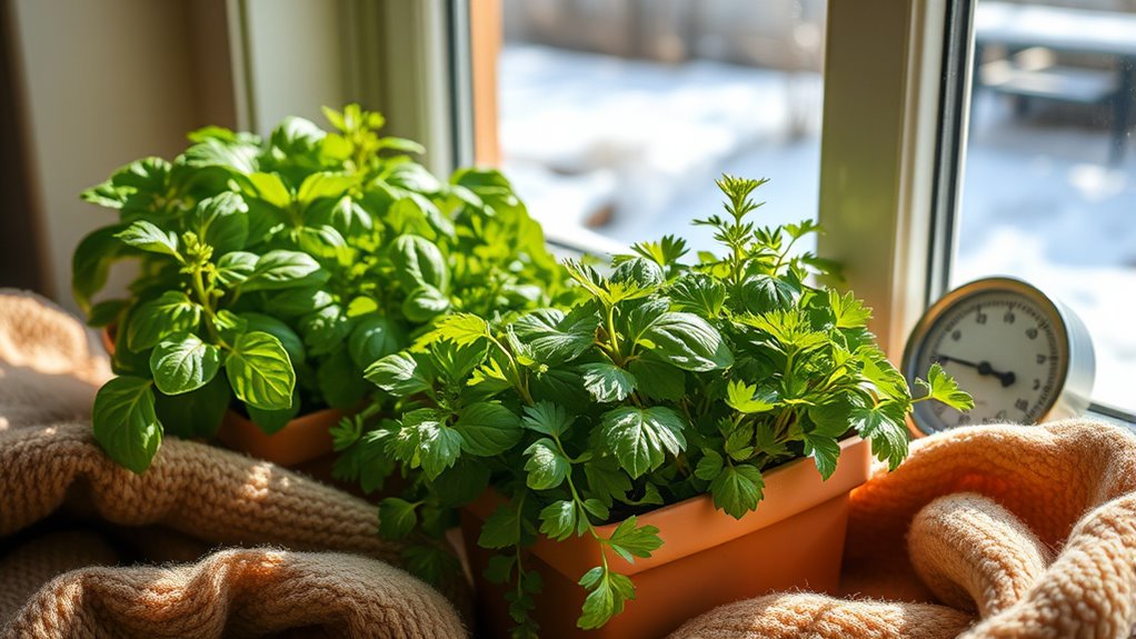 gradually reintroduce outdoor herbs