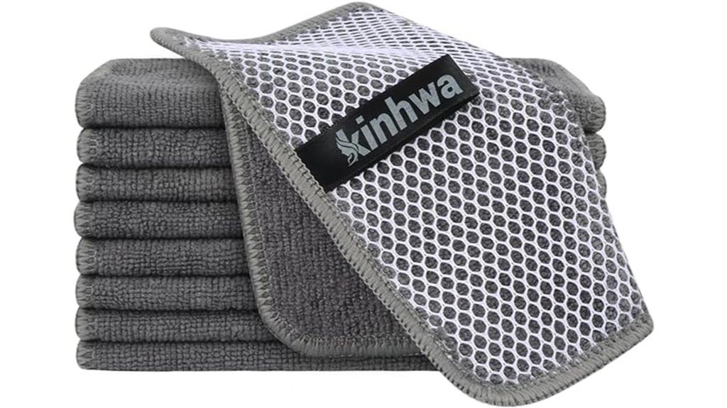 gray 9 pack kitchen washcloths