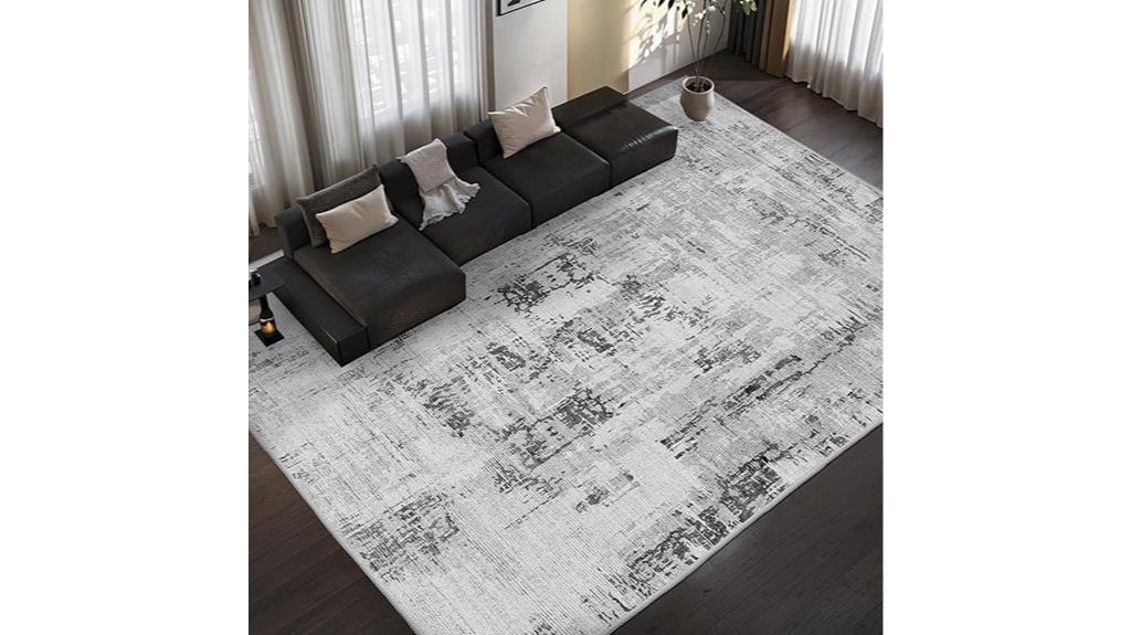 grey 5x7 washable rug