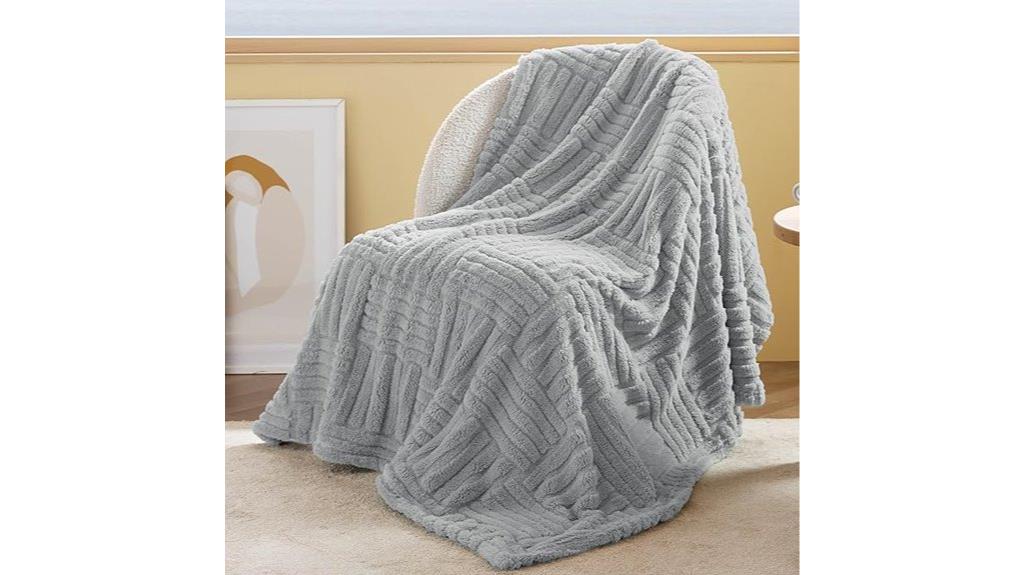 grey couch blanket