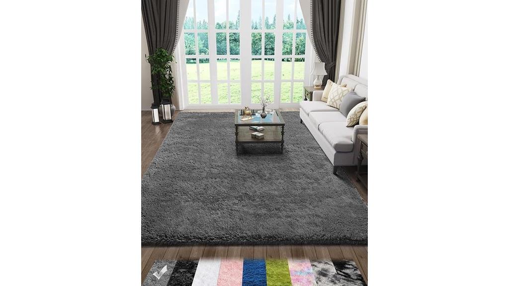 grey shag rug 5x8