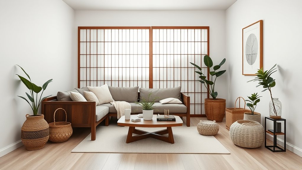 harmonious minimalist natural decor