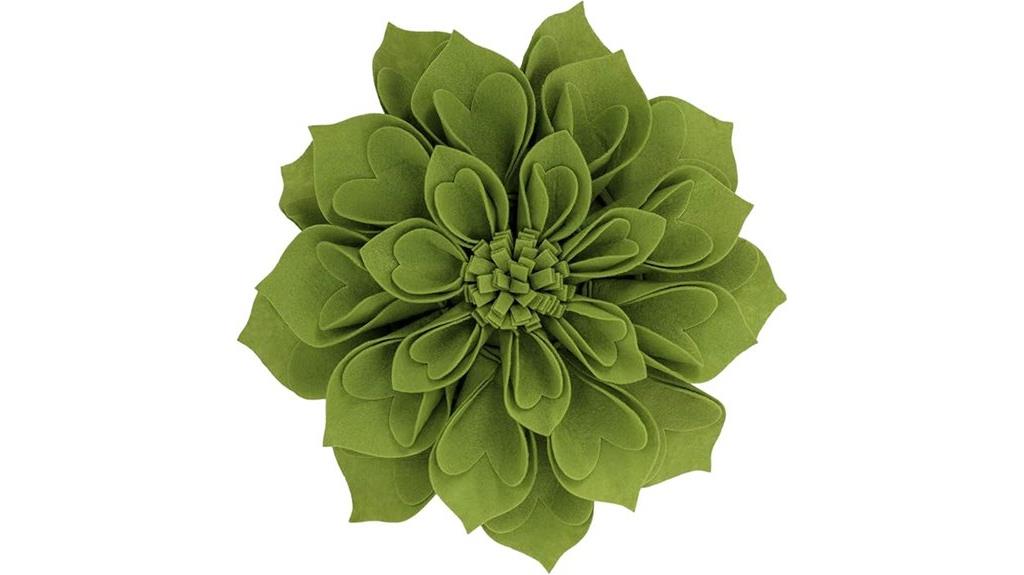heart shaped petal pillow cover
