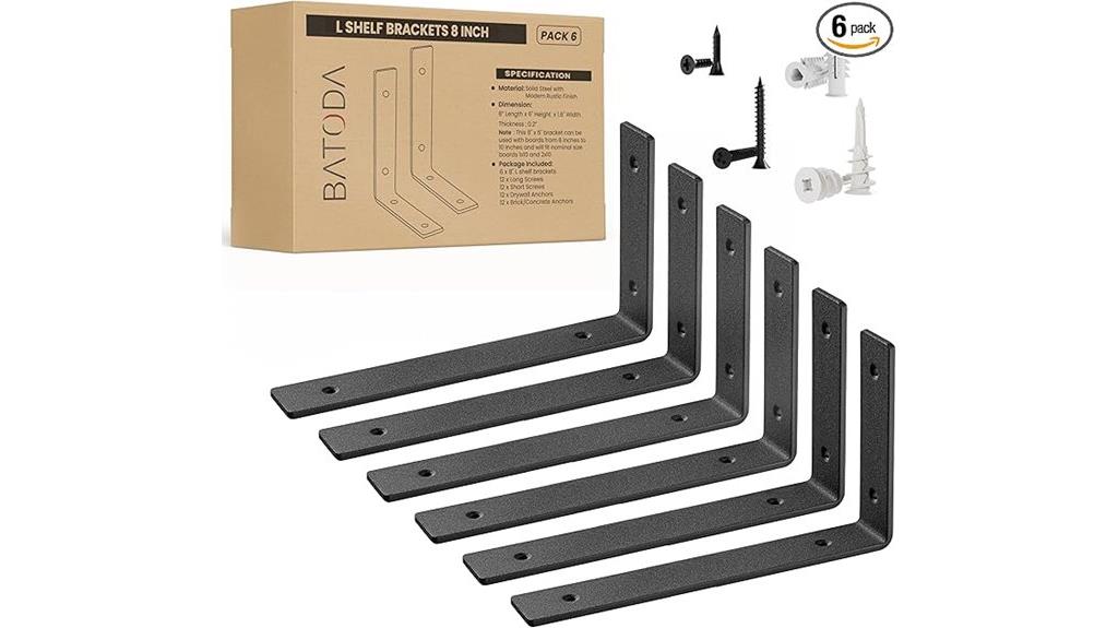 heavy duty 8 inch shelf brackets