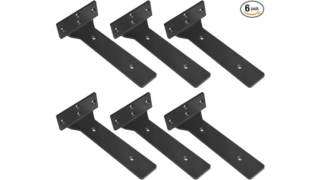heavy duty black shelf brackets