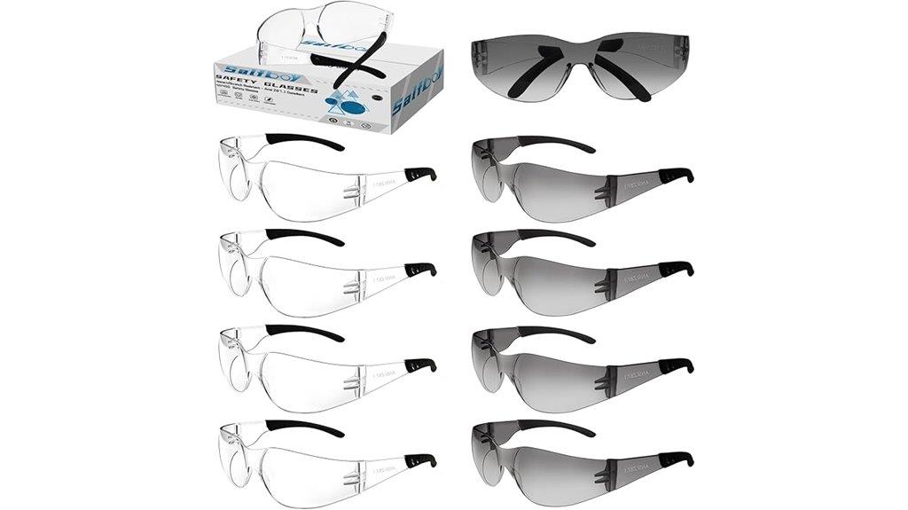 impact resistant clear safety glasses