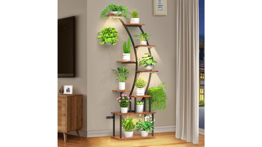 indoor 9 tier grow shelf