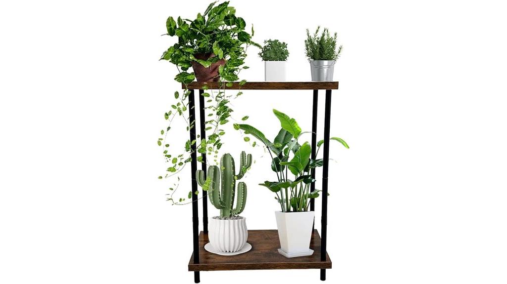 indoor corner plant shelf